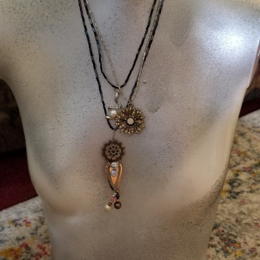 Steampunk Necklace OOAK Handmade